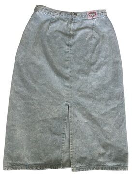 Vintage Torpedo International USA Light Blue Denim Midi Skirt
